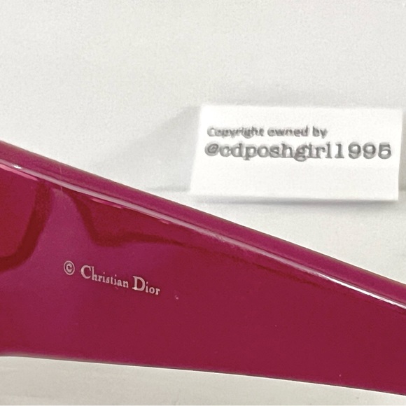 Vintage John Galliano for Christian Dior Your Dior 1 Pink Orange Logo Sunglasses - Picture 14 of 16